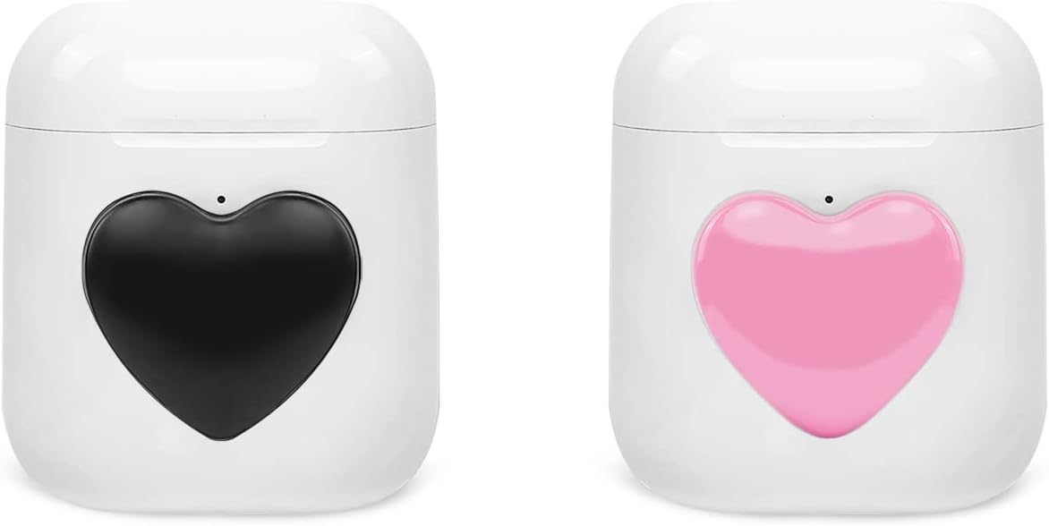 Heart Metal Car Emblem Stickers (4-Pack) - 1.1" Chrome Pink Adhesive Badges for Auto Exterior, Truck Tailgate, Vehicle Number Decoration - Waterproof Automotive Grade Stickers (Pink)