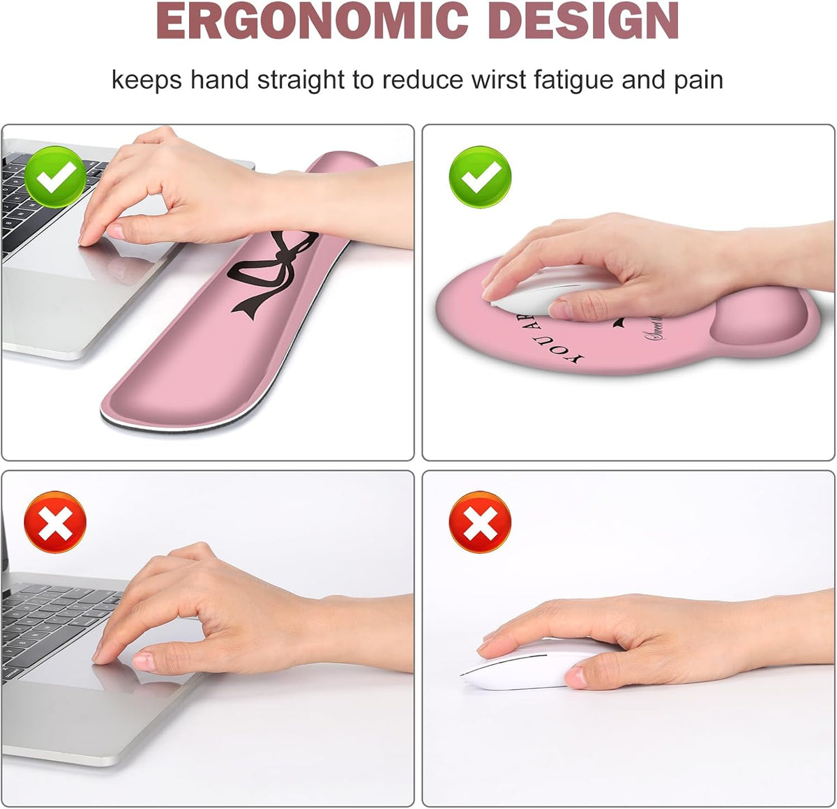 Gaming Mouse Pad, Large Desk Mat, 4in1 XXL Mousepad Cute Desk Pad Protector