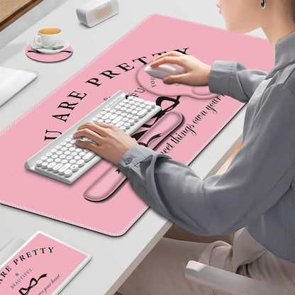 Gaming Mouse Pad, Large Desk Mat, 4in1 XXL Mousepad Cute Desk Pad Protector