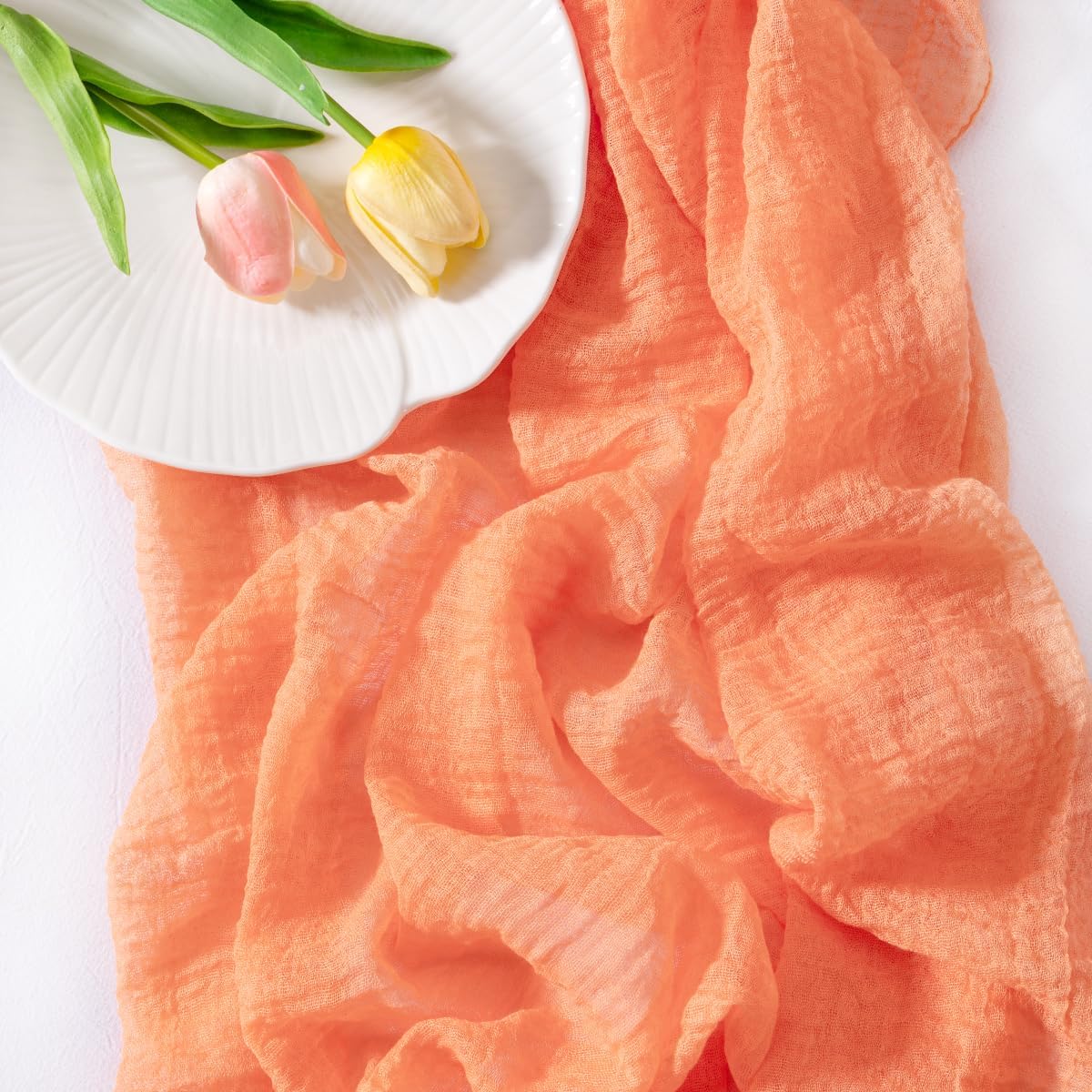 Cheesecloth Table Runner Fall Boho Wedding Shower Party Home Decor