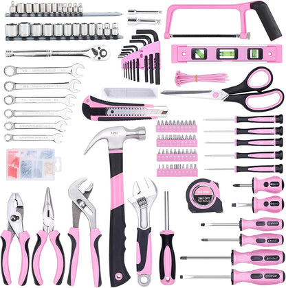 267-Piece Pink Tool Set with 13-Inch Tool Bag