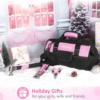 267-Piece Pink Tool Set with 13-Inch Tool Bag
