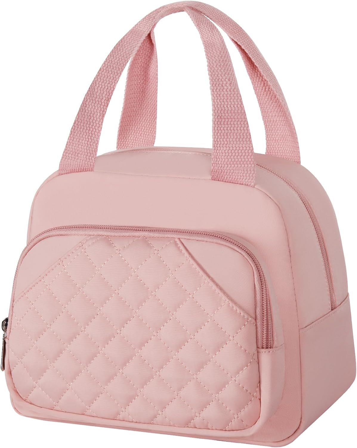 Lunch Bag for Women Men Adults, Reusable Cooler Lunch Tote Bag- Pink