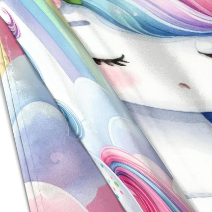 Pink Cute Unicorn Satin Pillowcase for Hair and Skin Queen Size Silp Silk Pillowcase Soft Satin Cooling Pillow Covers with Envelope Closure for Bed Sofa Decorative (20 × 30in 1 pcs)