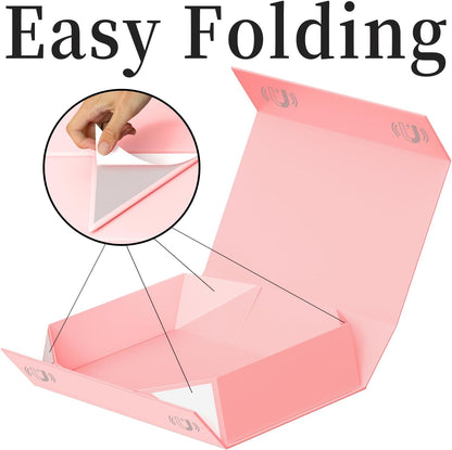 Gift Box 11.5x7.8x3 In, Pink Gift Boxes with Lids for Presents