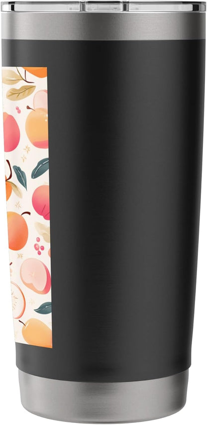 Peach Pattern Art Minimalist Fruit Stainless Steel Insulated Tumbler