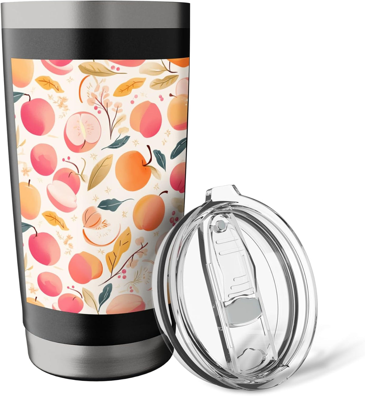 Peach Pattern Art Minimalist Fruit Stainless Steel Insulated Tumbler