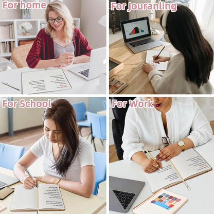 College Ruled Note Books, 192 Pages, 5.7''x8.3'', 100 GSM Thick Paper, Hardcover Lined Notebook, Writing Journals for School & Note Taking, Pink