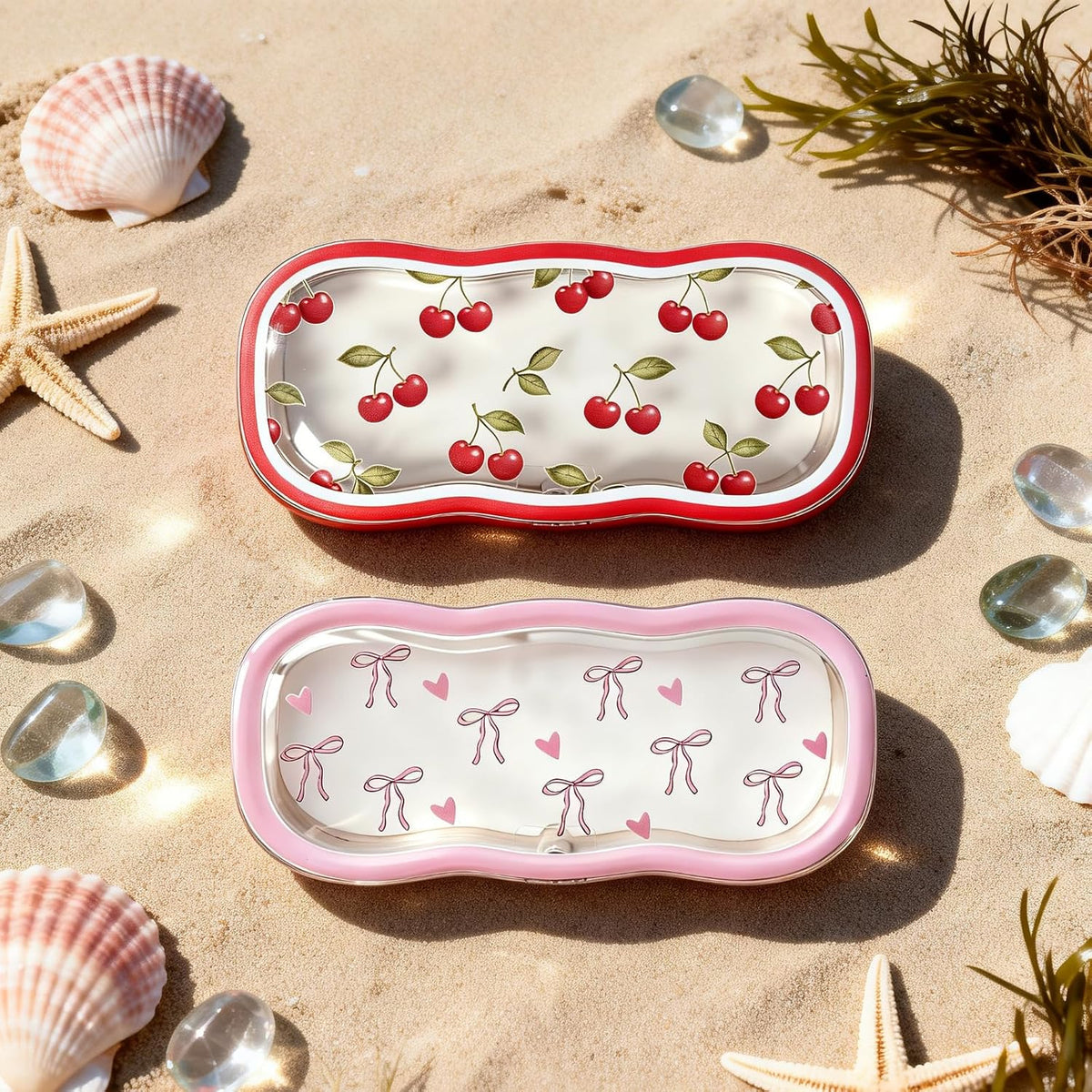 Glasses Case Hard Shell, Clear Eyeglass Case, Cute Holder for Sunglasses and Reading Glasses
