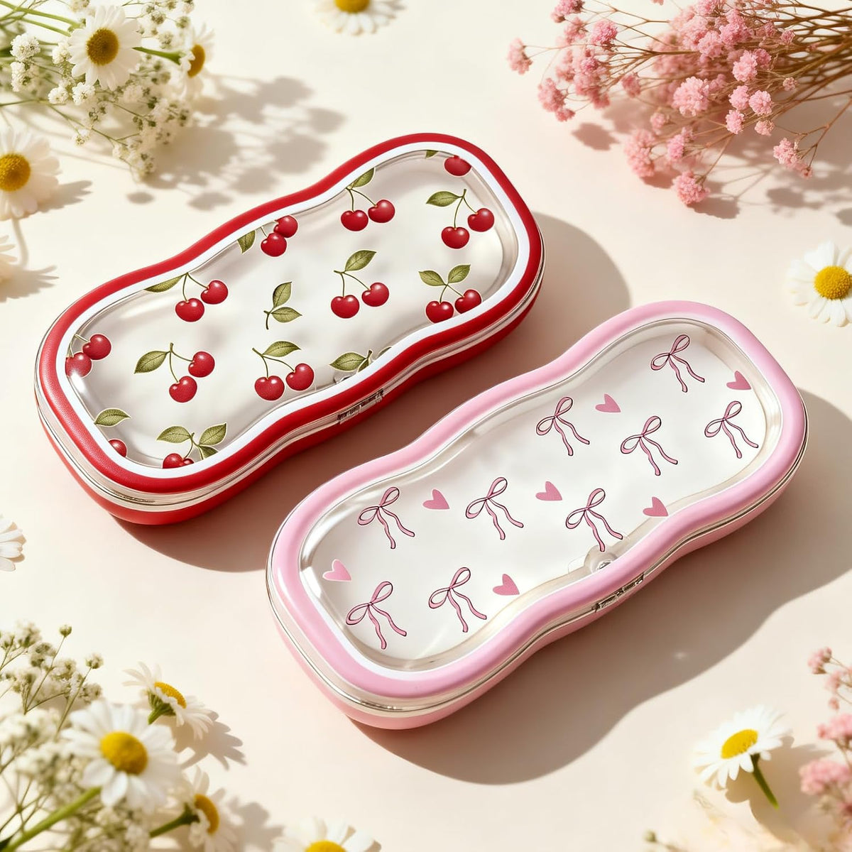 Glasses Case Hard Shell, Clear Eyeglass Case, Cute Holder for Sunglasses and Reading Glasses