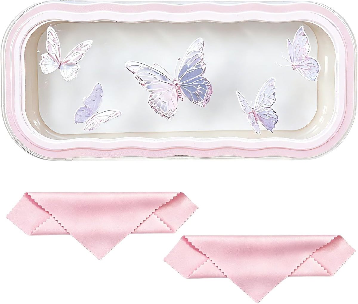 Glasses Case Hard Shell, Clear Eyeglass Case, Cute Holder for Sunglasses and Reading Glasses