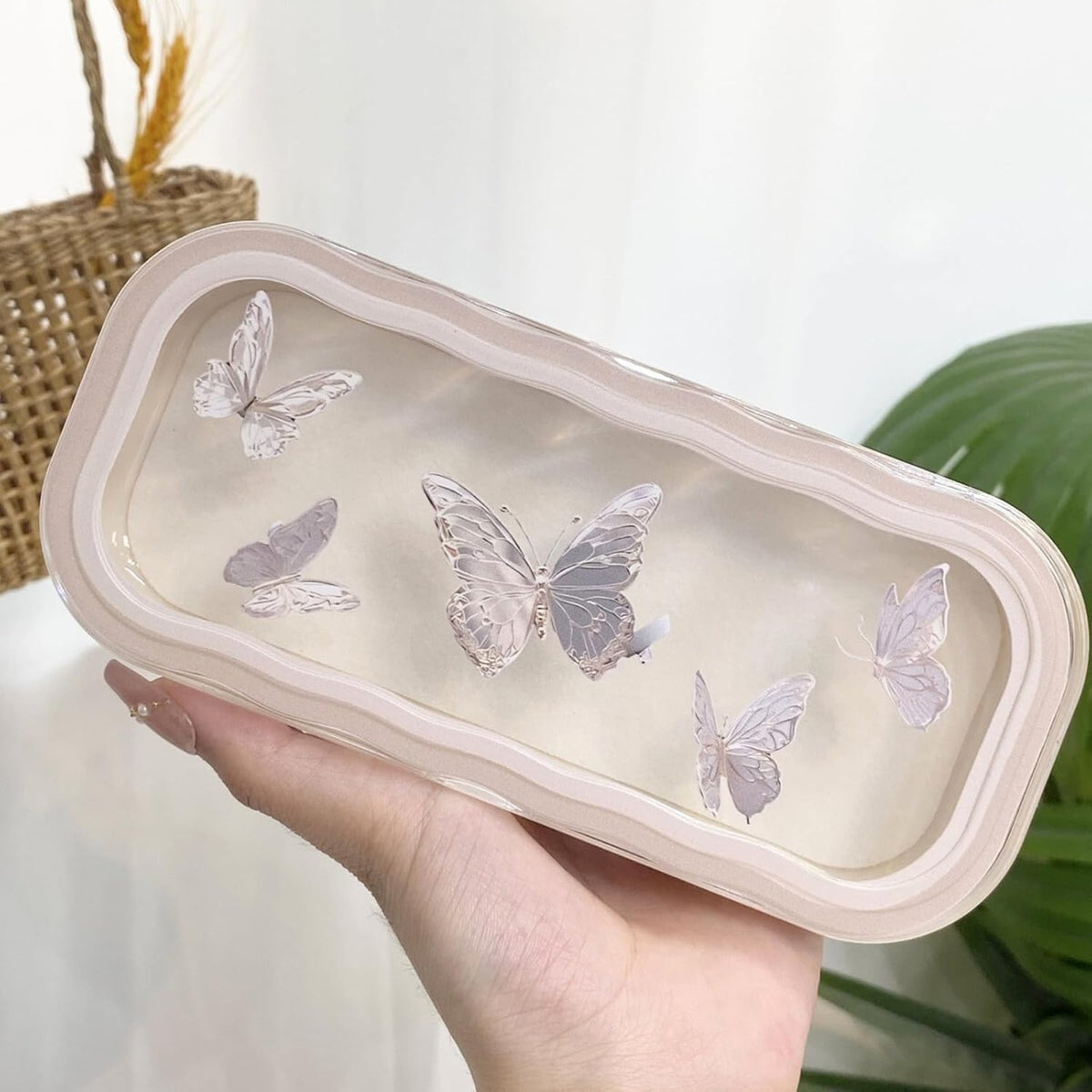 Glasses Case Hard Shell, Clear Eyeglass Case, Cute Holder for Sunglasses and Reading Glasses