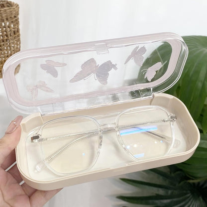 Glasses Case Hard Shell, Clear Eyeglass Case, Cute Holder for Sunglasses and Reading Glasses
