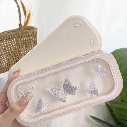 Glasses Case Hard Shell, Clear Eyeglass Case, Cute Holder for Sunglasses and Reading Glasses