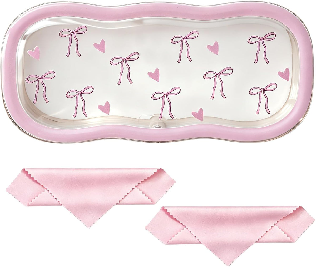 Glasses Case Hard Shell, Clear Eyeglass Case, Cute Holder for Sunglasses and Reading Glasses