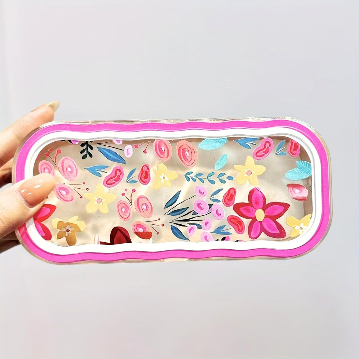 Glasses Case Hard Shell, Clear Eyeglass Case, Cute Holder for Sunglasses and Reading Glasses
