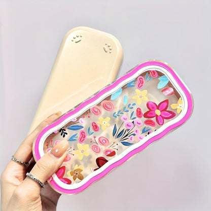 Glasses Case Hard Shell, Clear Eyeglass Case, Cute Holder for Sunglasses and Reading Glasses