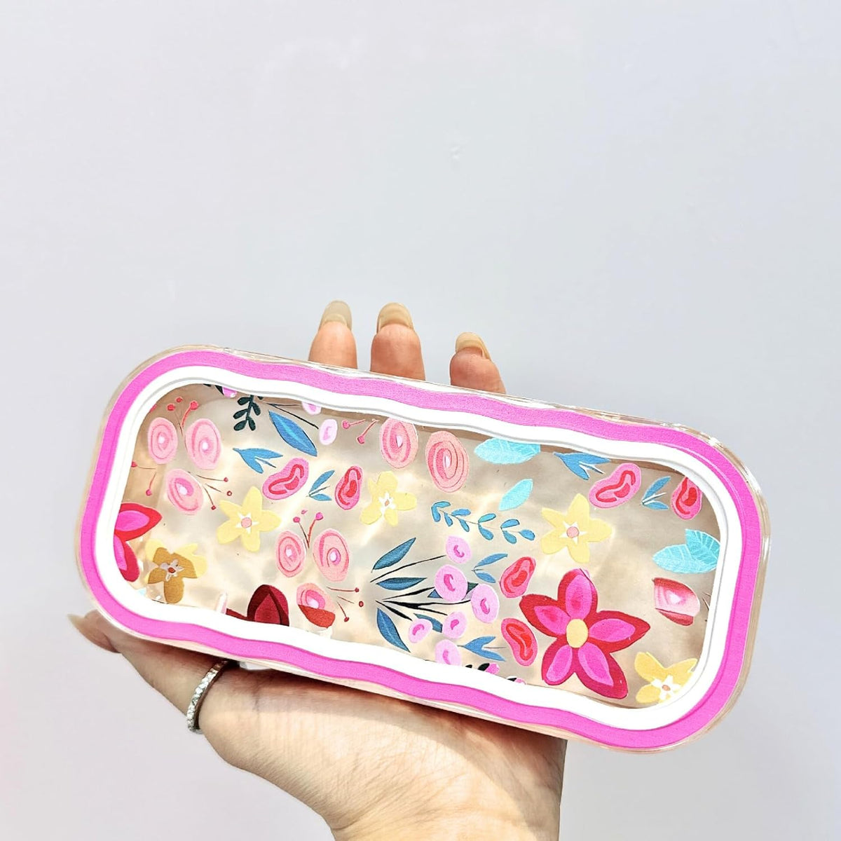 Glasses Case Hard Shell, Clear Eyeglass Case, Cute Holder for Sunglasses and Reading Glasses