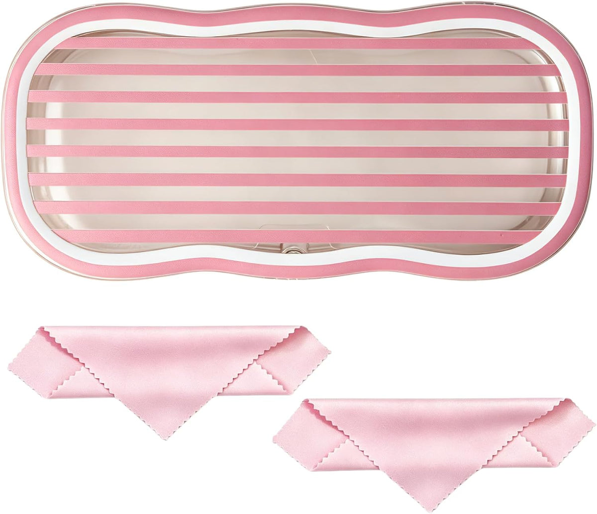 Glasses Case Hard Shell, Clear Eyeglass Case, Cute Holder for Sunglasses and Reading Glasses