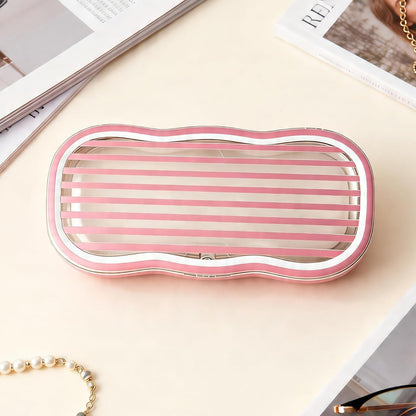 Glasses Case Hard Shell, Clear Eyeglass Case, Cute Holder for Sunglasses and Reading Glasses