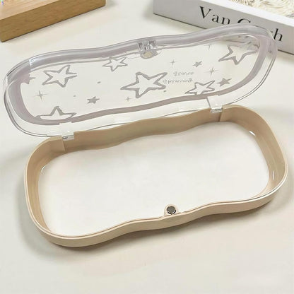 Glasses Case Hard Shell, Clear Eyeglass Case, Cute Holder for Sunglasses and Reading Glasses