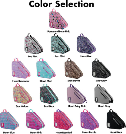 Skate Bags for Roller Skates, Ice Skates, Quad Skates, Inline Skates, Rollerblades, Figure Skates, Skate Accessories for Kids and Adults