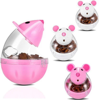 4 Pcs Cat Food Ball Dispenser - Slow Feeder Mice Shaped