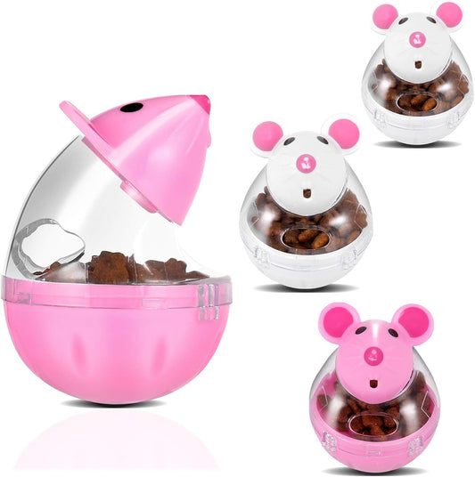 4 Pcs Cat Food Ball Dispenser - Slow Feeder Mice Shaped