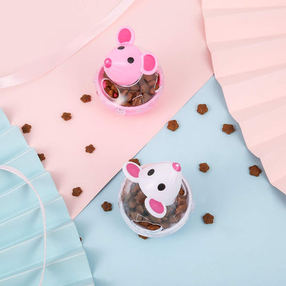4 Pcs Cat Food Ball Dispenser - Slow Feeder Mice Shaped