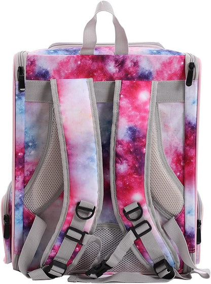 Galaxy Pink Pet Carrier Backpack for Cats and Small Dogs, Backpack for Kitten Bunny Airline Approved Travel Hiking Camping Cat Vet Book Bag (Ventilation)