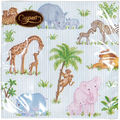 Caspari Safari Baby Cocktail Napkins - 20 Cocktail Napkins per Package
