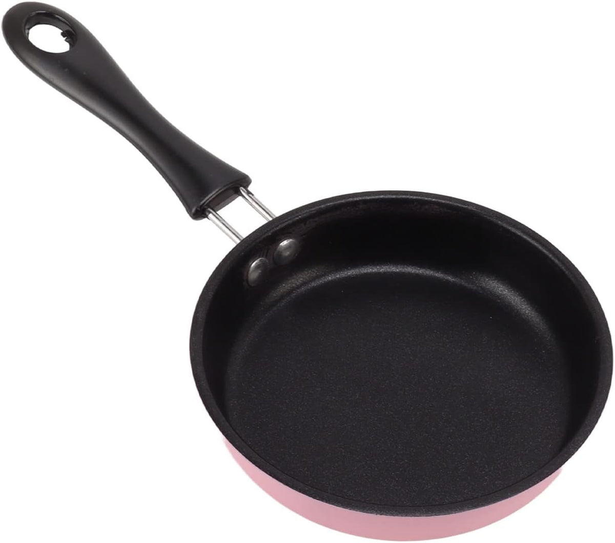Nonstick Frying Pan, Mini Frying Pan Stainless Steel Prevent Stick Induction Pot Round Breakfast Small Fry Egg Pan with Long Handle for Home Restaurant Kitchen ()