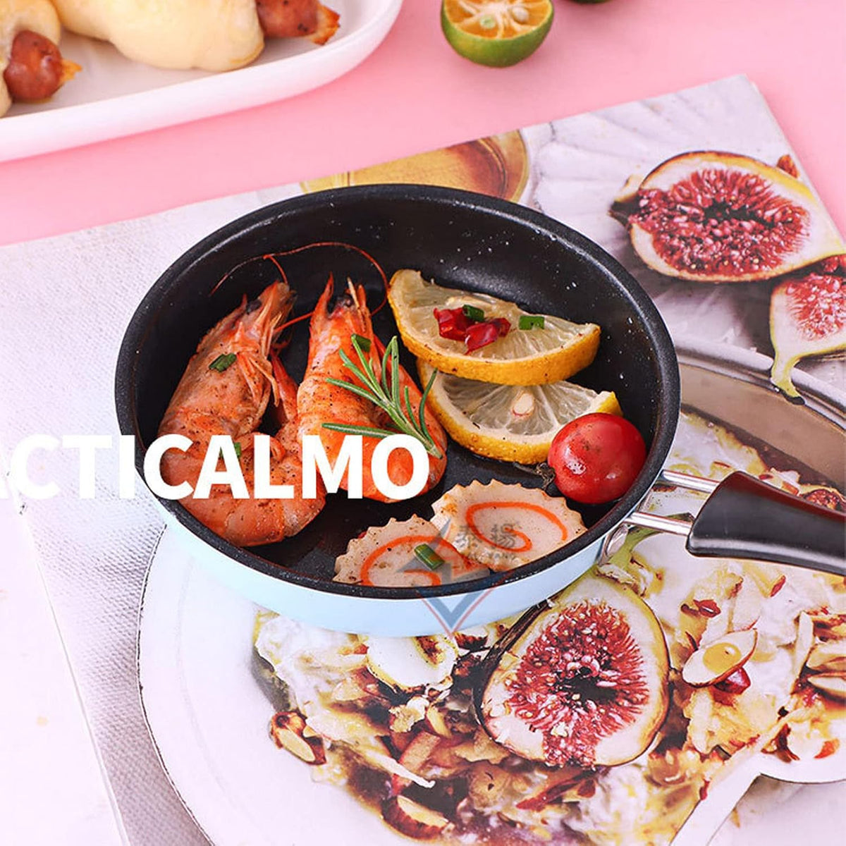 Nonstick Frying Pan, Mini Frying Pan Stainless Steel Prevent Stick Induction Pot Round Breakfast Small Fry Egg Pan with Long Handle for Home Restaurant Kitchen ()