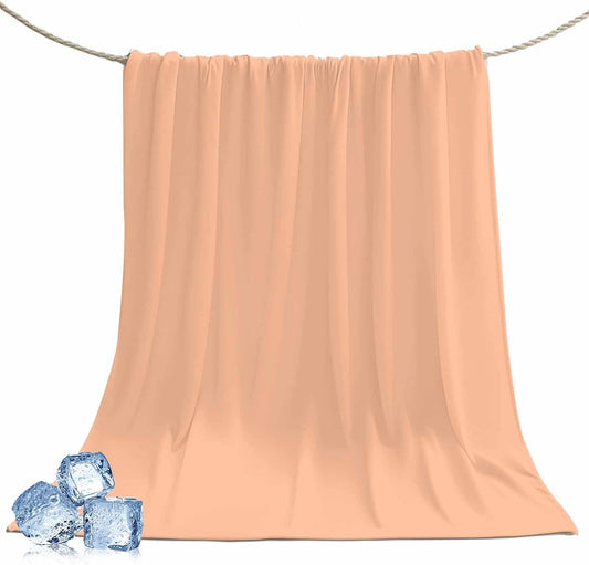 Cooling Throw Blanket 40"x60" for Teens, Peach Fuzz Lightweight Breathable Bed Blanket for Hot Sleepers, Modern Pure Peach Fuzz Soft Summer Cool Blankets for Travel, Sofa, Couch