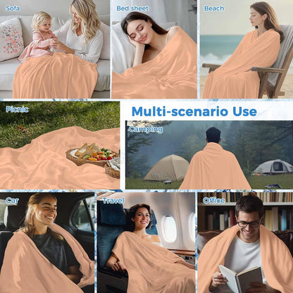 Cooling Throw Blanket 40"x60" for Teens, Peach Fuzz Lightweight Breathable Bed Blanket for Hot Sleepers, Modern Pure Peach Fuzz Soft Summer Cool Blankets for Travel, Sofa, Couch