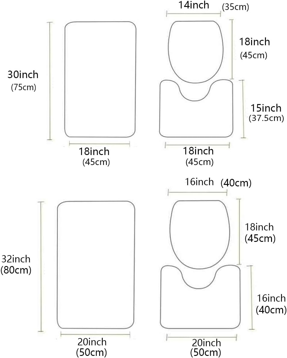 Light Pink Spring Easter Bathroom Rugs Mat Sets 3 Piece, Bunny Eggs Floral Botanical Bath Shower Rugs with U-Shaped Contour Toilet Mat, Small Absorbent Bathtub Runner Rugs Floor Mats