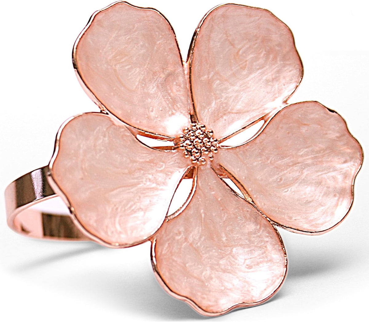 Napkin Rings Set of 6 Rose Gold Flower Napkin Rings, 24 Place Cards for Elegant Table Decoration, Holiday Family Dinner Party, Easter, Christmas, Thanksgiving, Gift, Birthday, Wedding