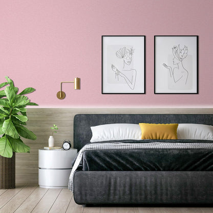 Peel and Stick Wallpaper Pink Silk Wall Paper - 15.7 x 98 Inch Self Adhesive Wallpaper Peel and Stick, Easy to Paste Wall Contact Paper for Stand Liner, Table and Door Makeover Decor