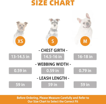Small Dog Harness and Leash Set, Cute Pink Girl Puppy Harness, Step in No Pull Soft Mesh Pet Vest Harness Collar for Small Size Dogs Cats, Plaid Dog Halters for Outdoor Walking, Pink S