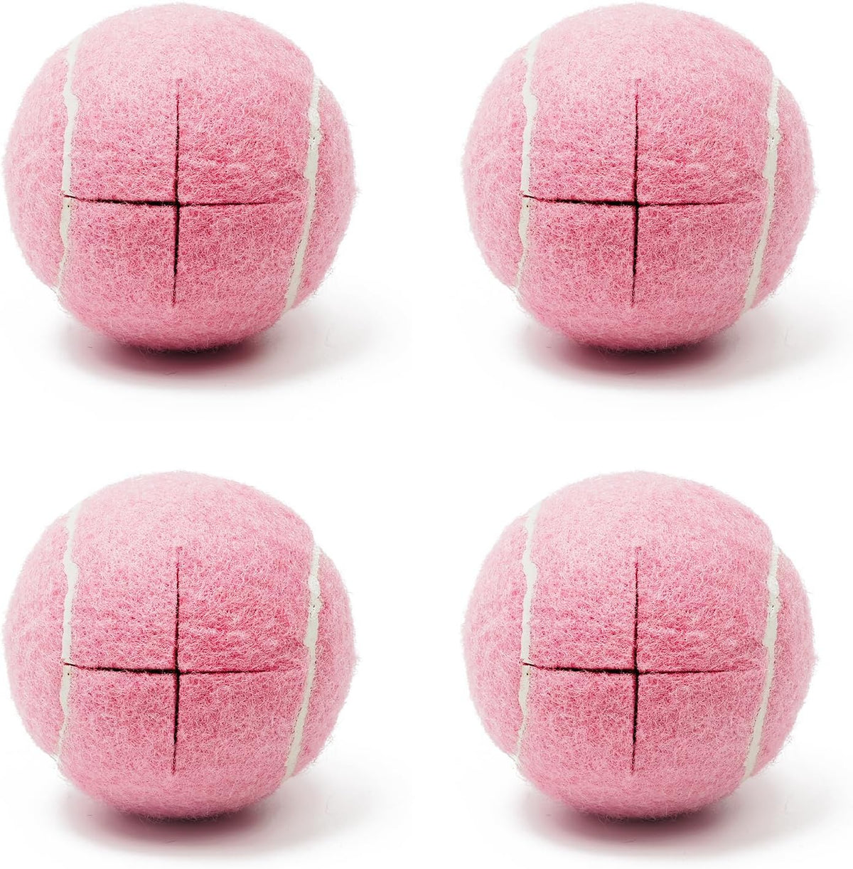 Precut Tennis Balls for Walkers 4 PCS Walker Tennis Ball for Furniture Legs and Floor Protection Heavy Duty Long Lasting Felt Pad Glide,Fit Most Walkers