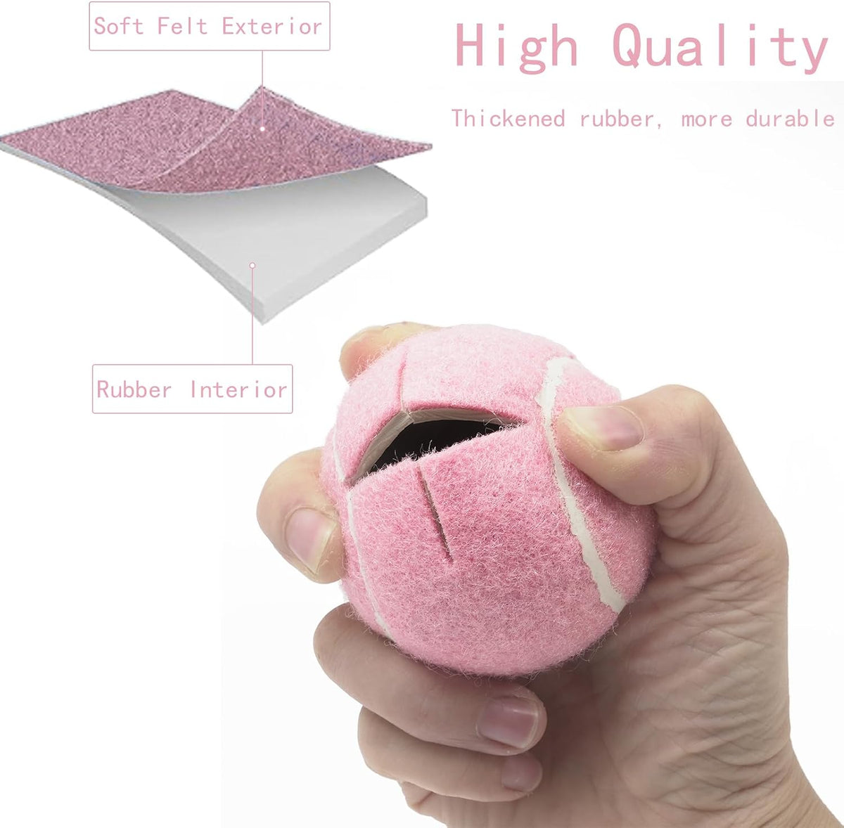 Precut Tennis Balls for Walkers 4 PCS Walker Tennis Ball for Furniture Legs and Floor Protection Heavy Duty Long Lasting Felt Pad Glide,Fit Most Walkers