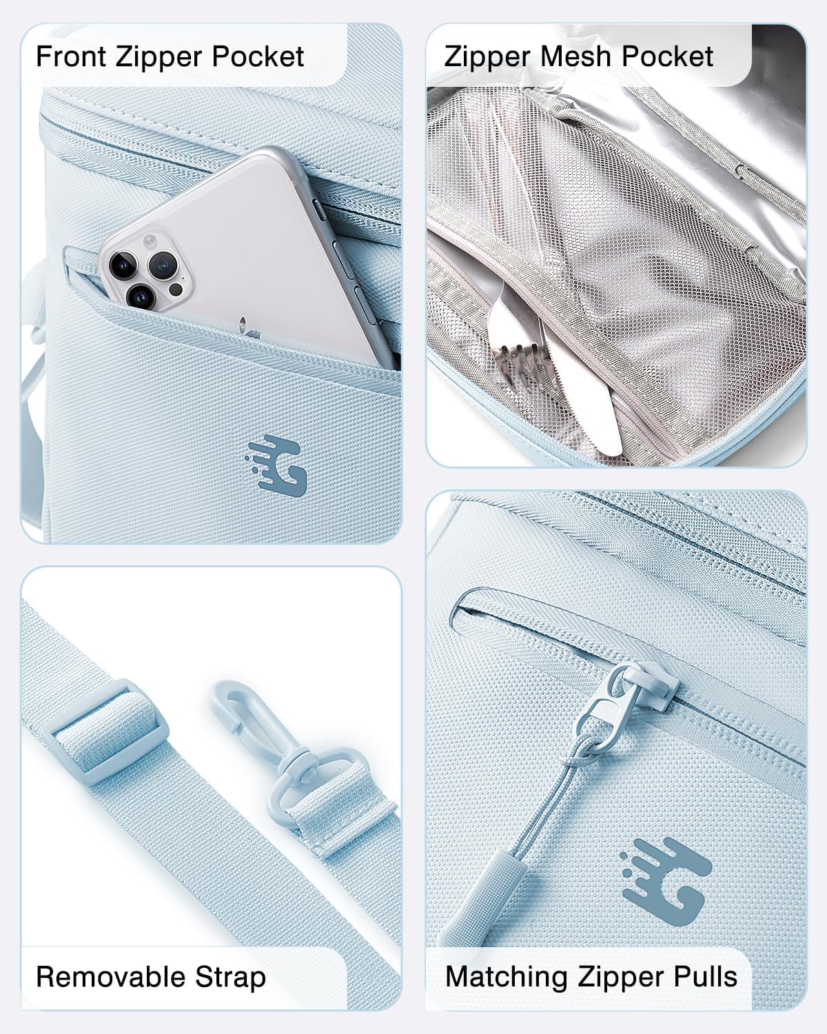 Small Lunch Box Bag Women - Soft Cooler for Work Picnic