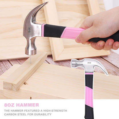15-Piece Pink Tool Kit, Home Tool Set for Women