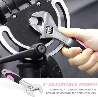 15-Piece Pink Tool Kit, Home Tool Set for Women