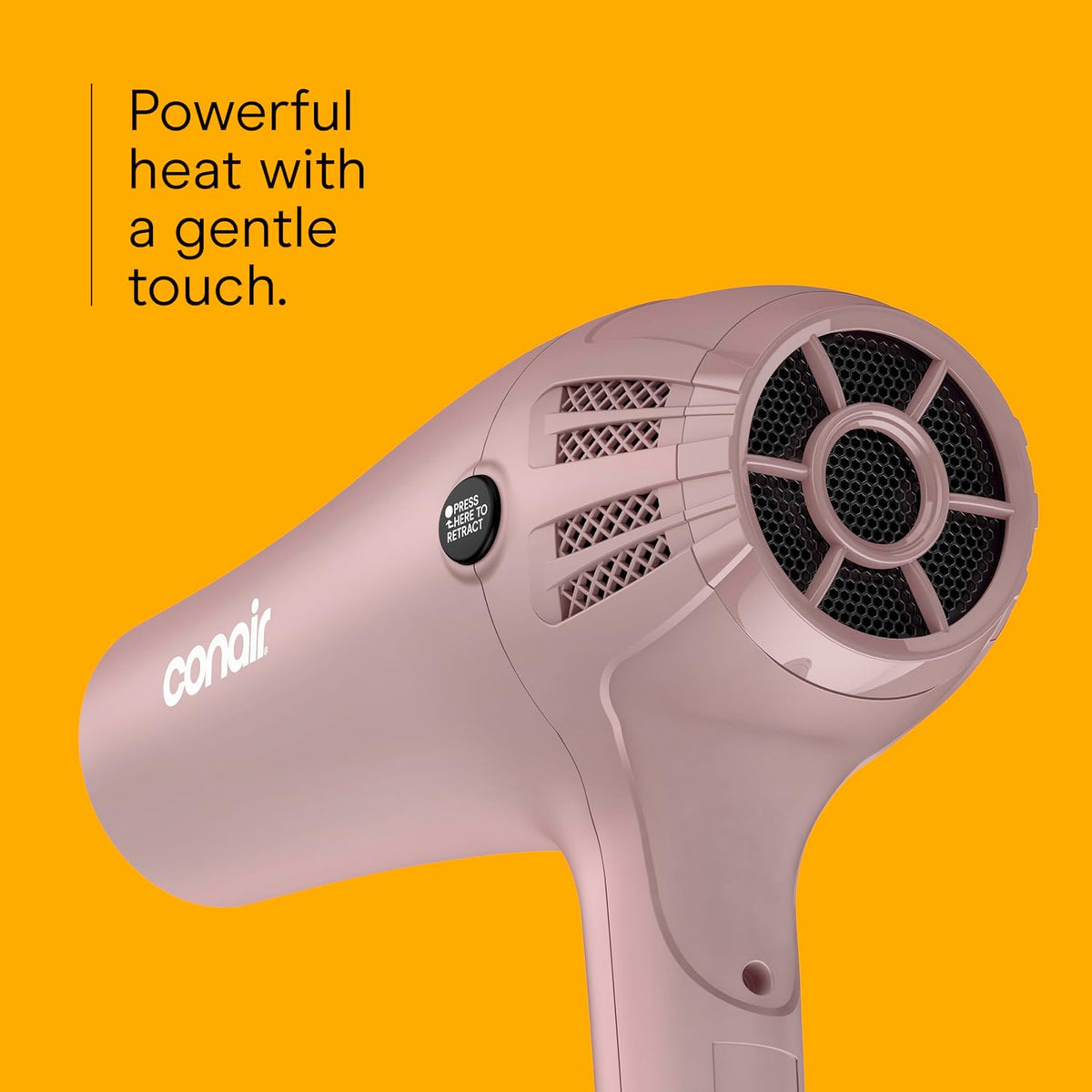 Hair Dryer with Diffuser & Concentrator, 1875W, Matte Light Pink