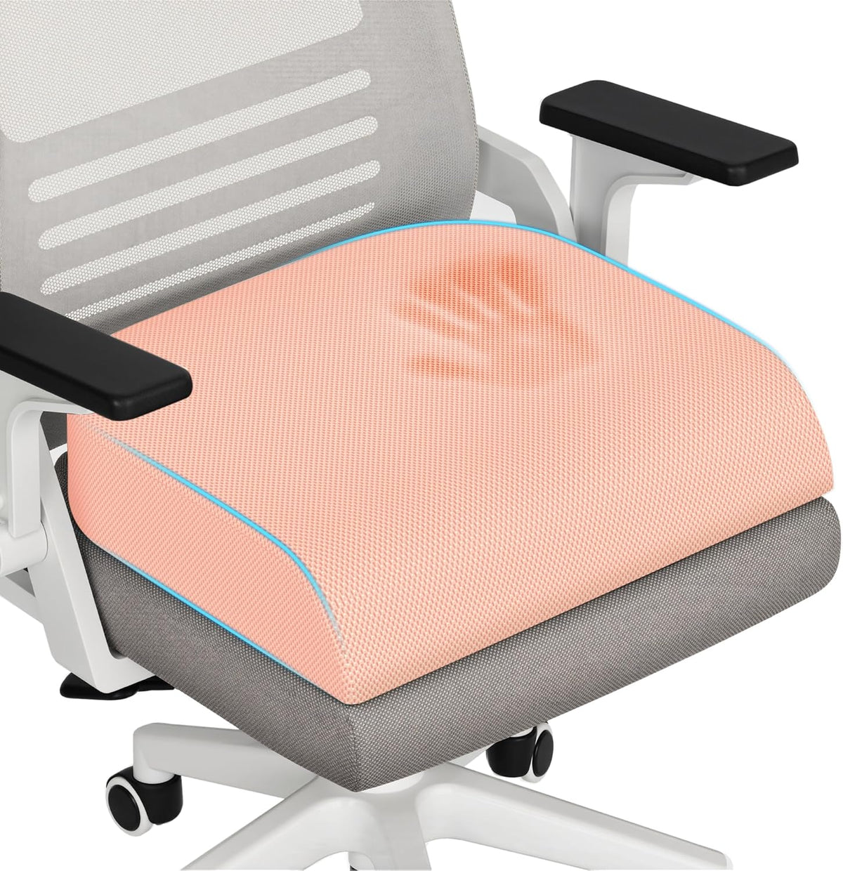 Memory Foam Seat Cushion for Office Chair, 3-Inch, Pink
