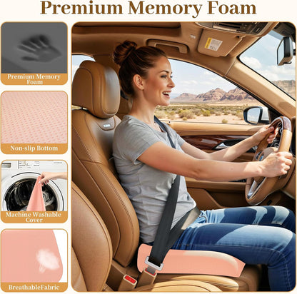 Memory Foam Seat Cushion for Office Chair, 3-Inch, Pink