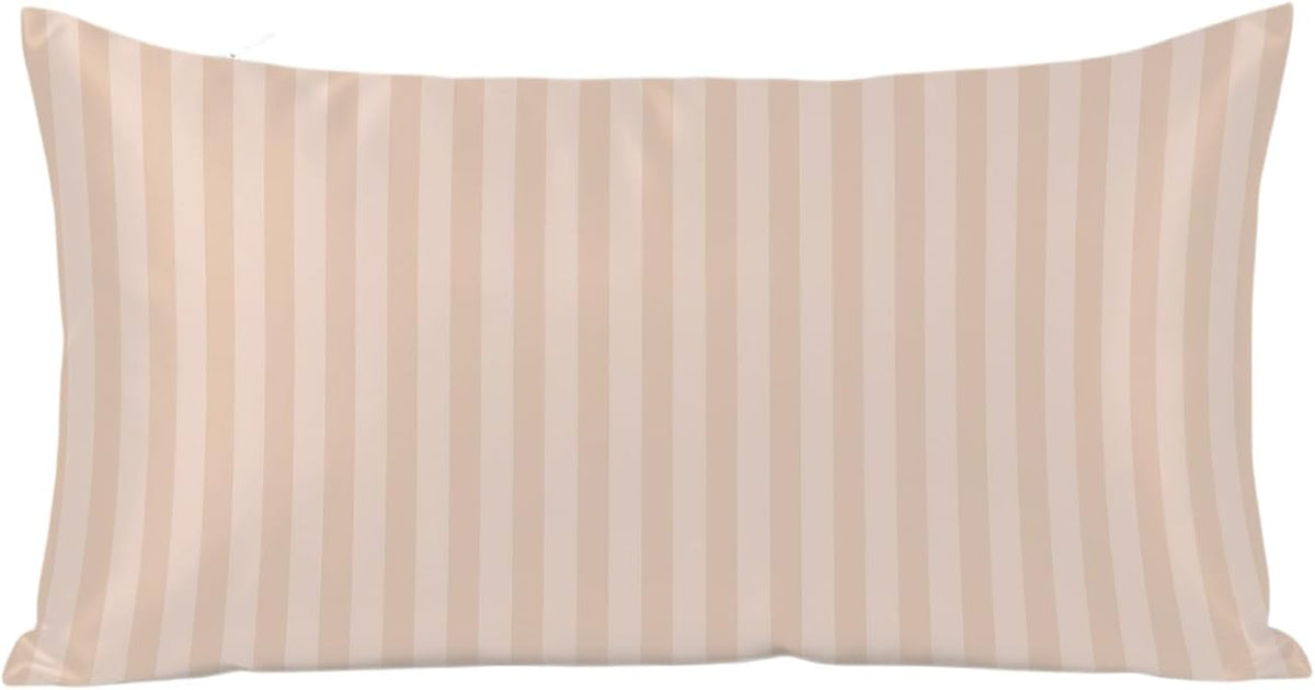 Peach Pink Stripes Satin Pillowcases with Zipper Cal King Size Cooling Silk Pillow Cases for Hair and Skin Soft Modern Vertical Lines Geometric Simple Throw Pillow Covers for Women Men 20x40 Inch