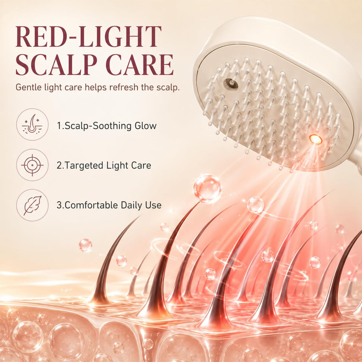 2026 Electric Spray Air Cushion Massage Comb (Pink)