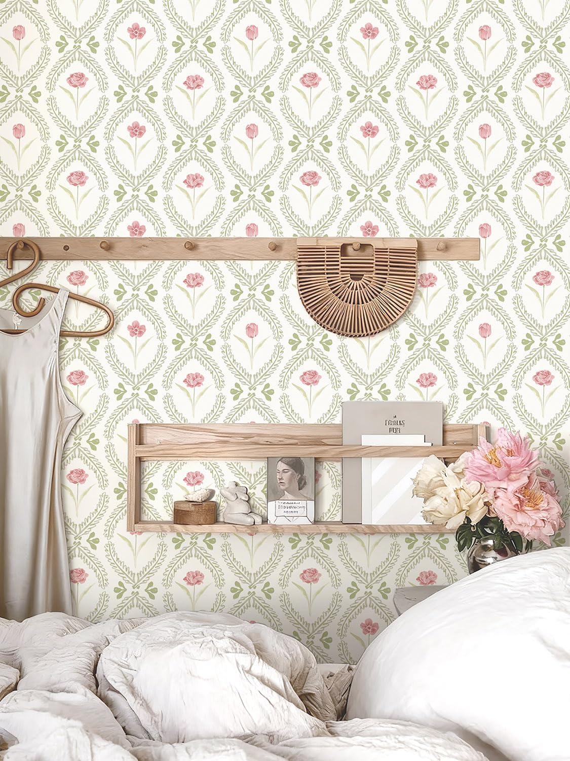 Peel and Stick Wallpaper Floral Wallpaper 16.9in x118.1in
